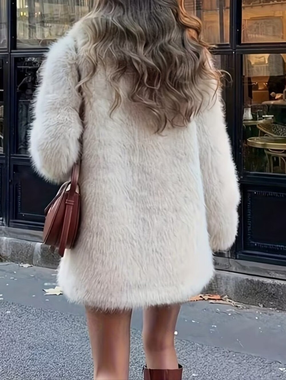 Autumn Winter New Women'S Warm Fluffy Faux Coat Fashion Elegant Vintage Style - Picture 3 of 5